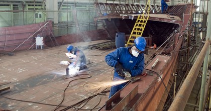 prace spawalnicze na statku