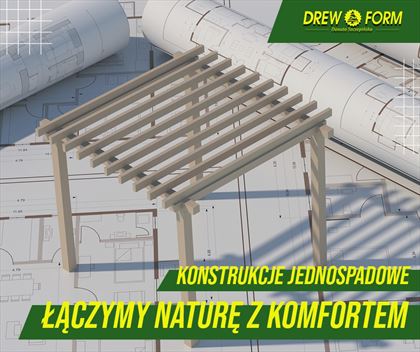 konstrukcje drewniane jednospadowe